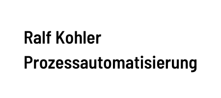 Ralf Kohler Prozessautomatisierung